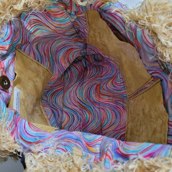 One of a Kind Designs Beach Purse Bamboo Handle - Picture 2 of 10